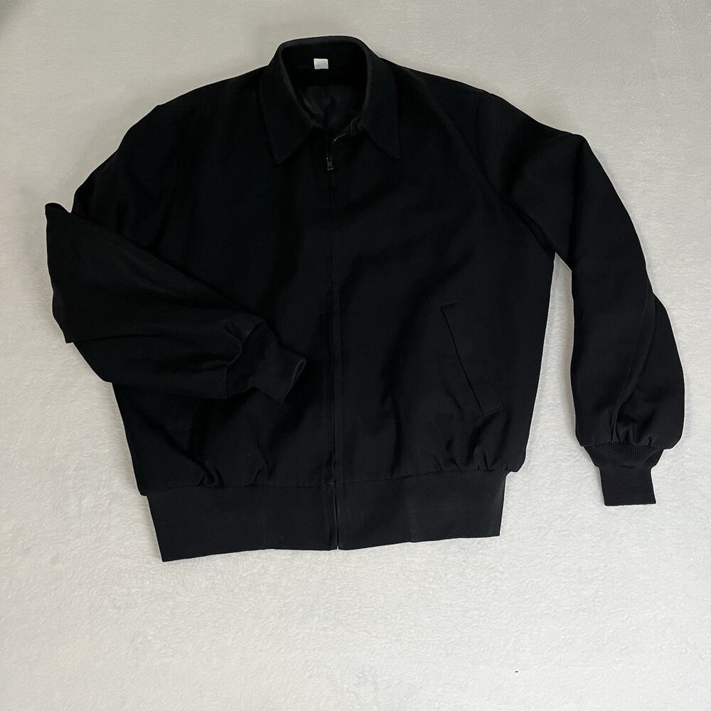 Vintage Neptune Jacket Mens 46L Black Wool Military Issue